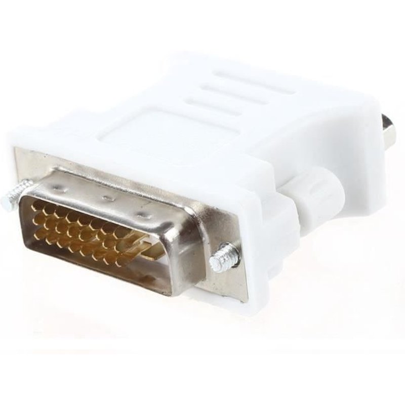 Adaptateur DVI MALE (DVI-D 24+1) vers VGA FEMELLE (15 Broches)