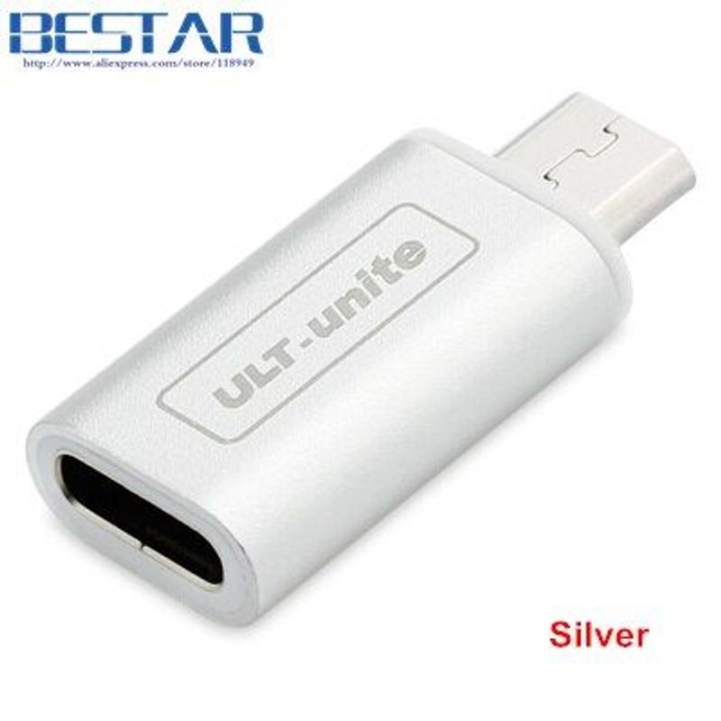 Adapter Silver Adaptateur de connecteur USB 3.1 Type C USB-C femelle vers Micro USB 2.0 mâle en métal or Rose de qualité supérieure
