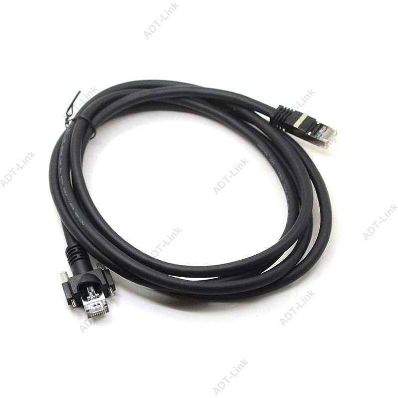 30m Câble Ethernet Gigabit PoE 8P8C, avec vis, verrouillage de montage, caméra numérique industrielle, Vision Machine, câbles vidéo RJ45