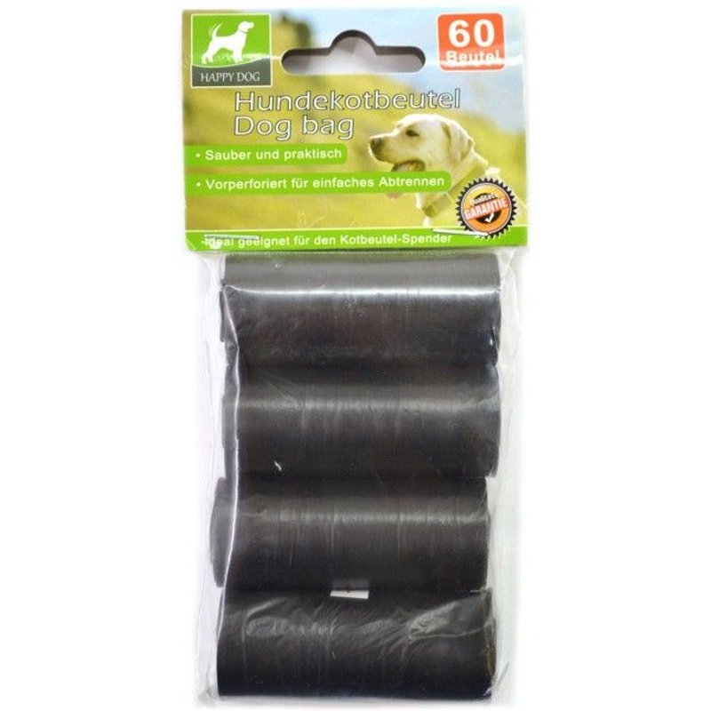 Recharge 4 Rouleaux Sac À Crottes Déjection Canine Chien 60 Sacs