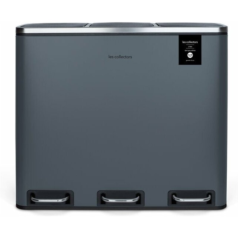 Les Collectors N°984 Poubelle Pédale 54l Gris Mat Edition