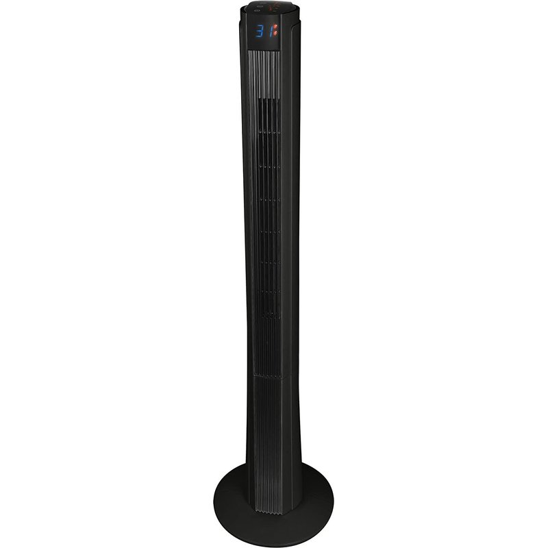 Ventilateur Colonne Avec Minuteur Et Fonction Oscillation 50w Noir