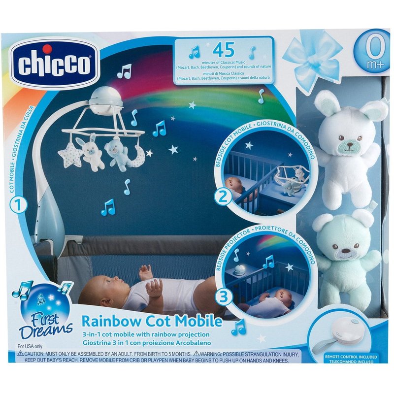 First Dreams Mobile Arc-En-Ciel 3en1- Bleu