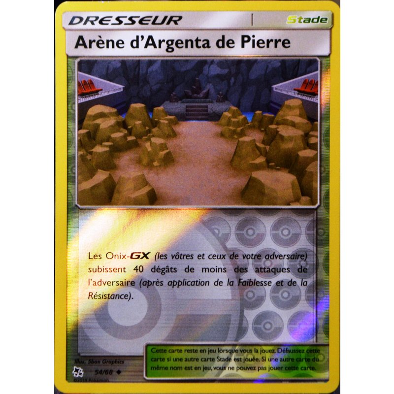 Carte Pokémon 54/68 Arène D'argenta De Pierre - Reverse Sl11.5 - Soleil Et Lune - Destinées Occultes Neuf Fr