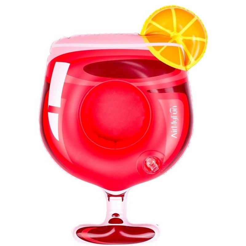 Porte Boisson Gonfable Pour Piscine Ou Plage, Flotteur, Accessoire D'eau - Cocktail Passion 29x20cm
