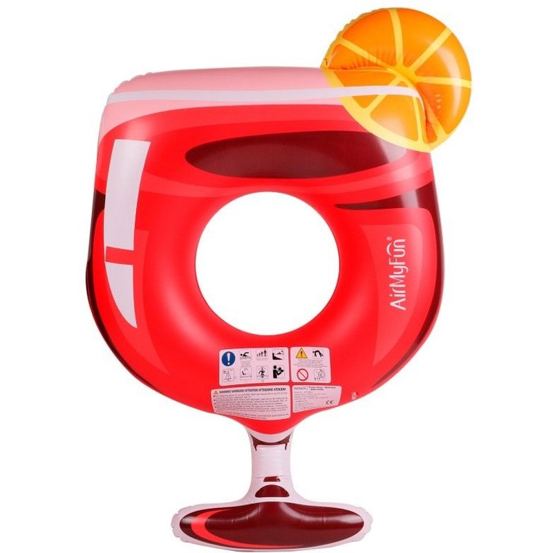 Bou?E Gonflable Ronde Xxl Pour Piscine & Plage Ultra Confort, Flotteur Deluxe - Cocktail Passion ?158cm