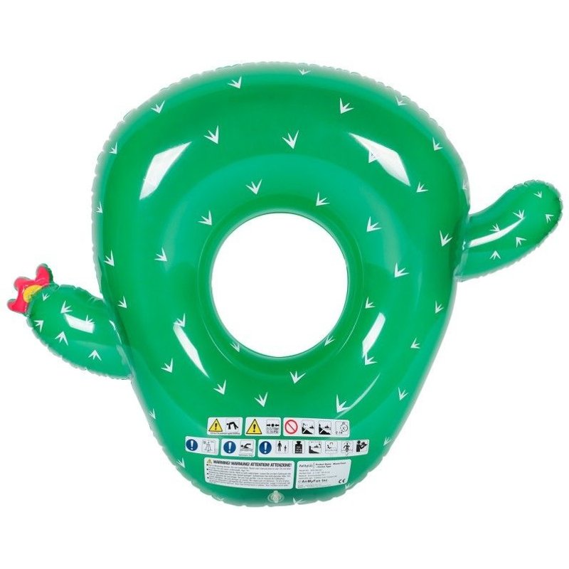 Bou?E Gonflable Ronde Xxl Pour Piscine & Plage Ultra Confort, Flotteur Deluxe - Cactus ?130cm