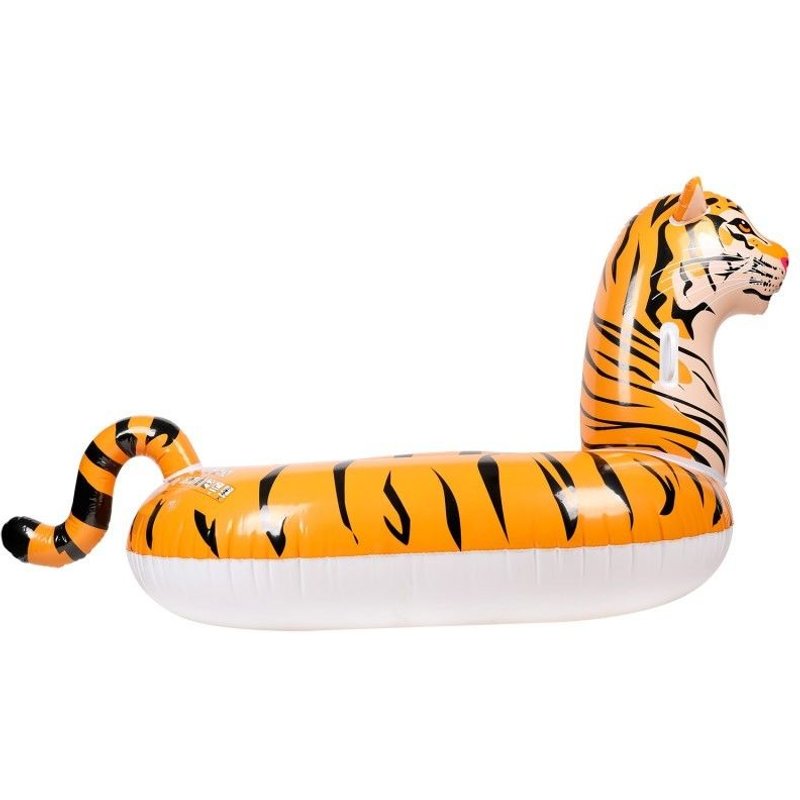 Bou?E Gonflable Xxl Chevauchable, Piscine & Plage, Flotteur Deluxe - Tigre - 150x105x100cm