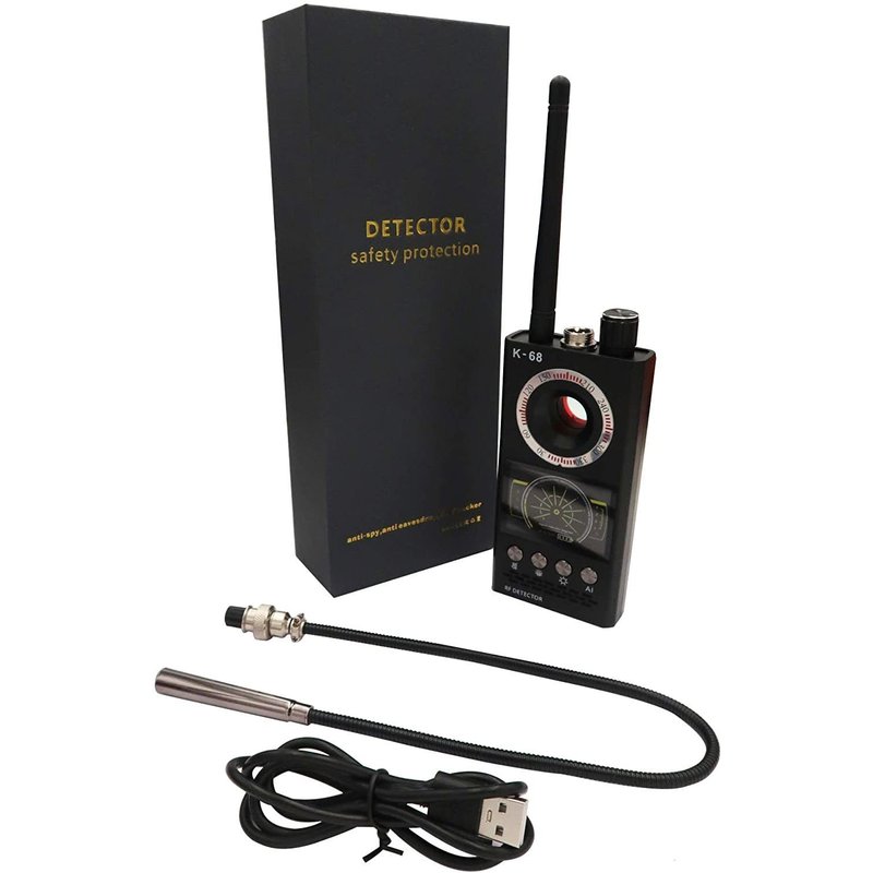 K68 Anti-Espion Détecteur de Signal RF sans Fil pour Appareil d'écoute Traqueur GPS Signal de Bug Détection de Caméra Cachée?Noir?