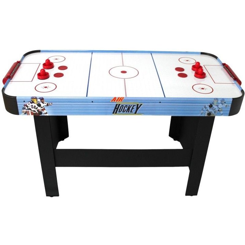 Air Hockey Teenager - Table de Air-Hockey avec syst?me d'air puls? 6-8W - 142 x 72 x 81 cm - Bleu/Noir