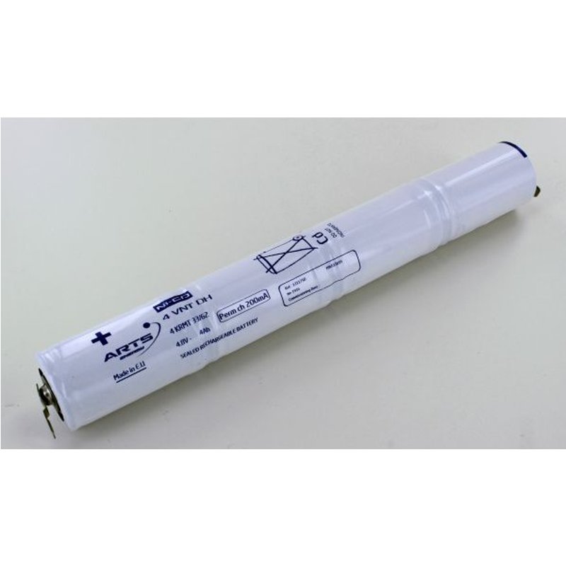 Batterie Arts 4.8V 4Ah 4VTD Bâton NiCd 131175
