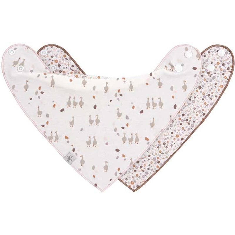 Lot De 2 Bavoirs Bandanas 0-24 Mois Oie - Lassig