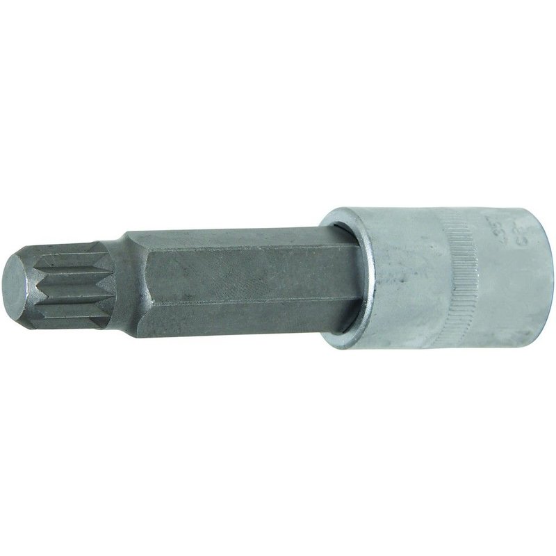 DOUILLE MALE SPLINE (XZN - MULTIDENTS) CARRE 1/2 - EMBOUT XZN 12 mm Long 100 mm