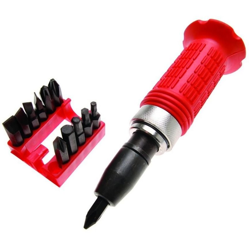 TOURNEVIS A FRAPPER BGS AVEC 12 EMBOUTS ET POIGNEE PARE-COUP