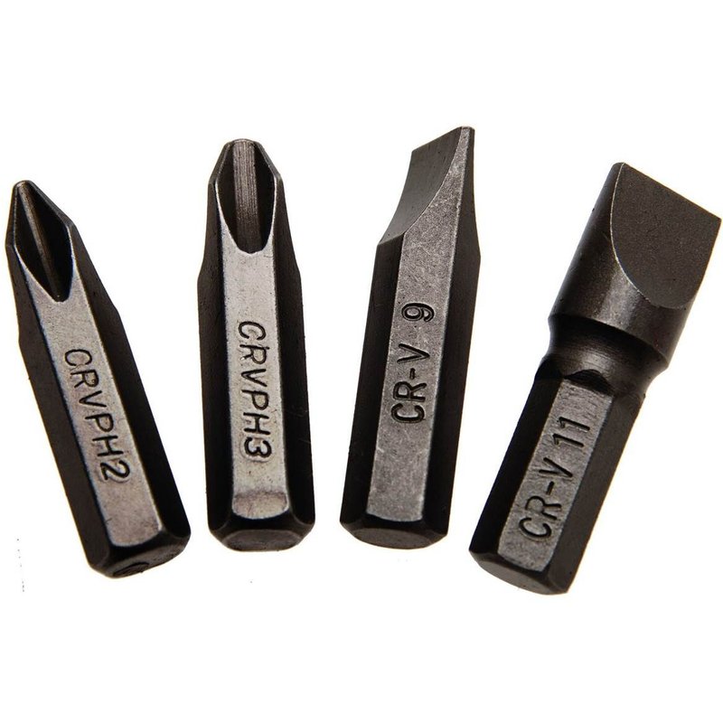 EMBOUTS pour TOURNEVIS A FRAPPER - 4 EMBOUTS - LONGUEUR 36 MM