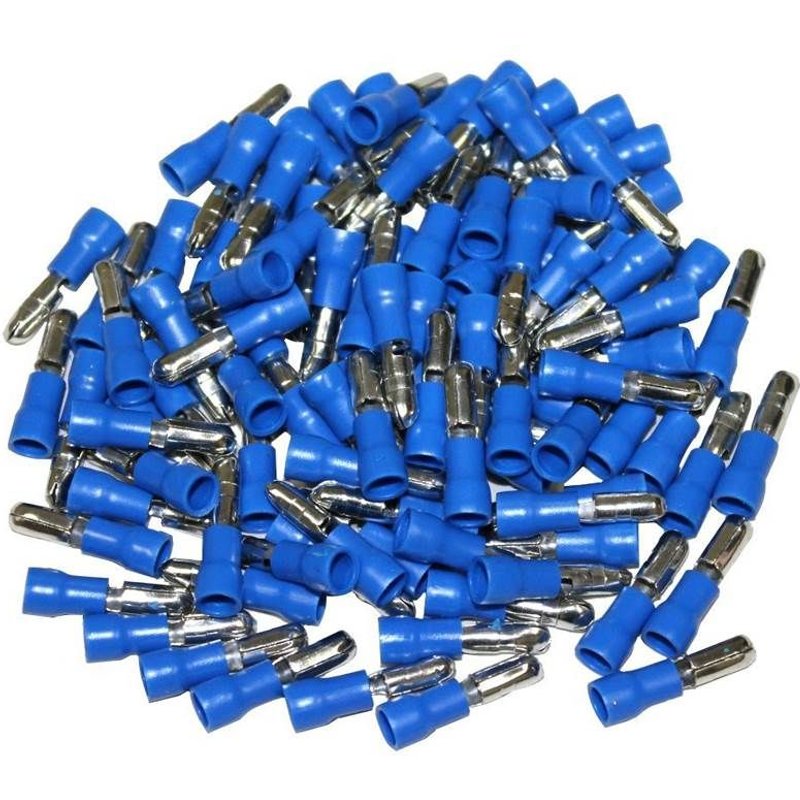 COSSES ELECTRIQUES MALES RONDES BLEUES 4 - SACHET DE 100 COSSES