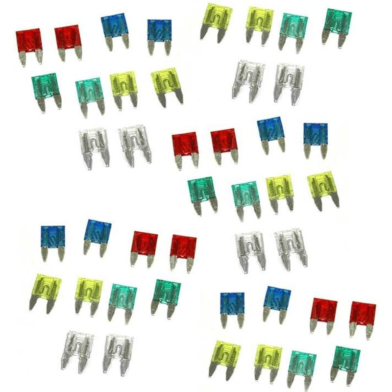 MINI FUSIBLES DE 2 à 30 Ampères ASSORTIMENT DE 50 FUSIBLES