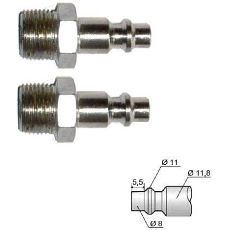 EMBOUT FILETAGE 3/8 MALE LOT DE 2 PIECES, FRANCE, US,