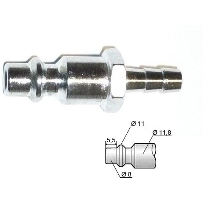 EMBOUT POUR COUPLEUR STANDARD FRANCE US VERS TUYAU 6 mm
