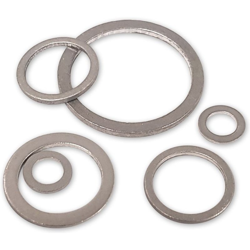 RONDELLES JOINTS ALU POUR RACCORDS, BOUCHONS DE VIDANGE 5 A 30 MM de 22x27x1.5 mm (100)