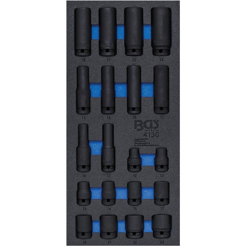 INSERT DE SERVANTE 1/3 BGS TECHNIC DOUILLES 1/2 A CHOC 6 PANS 10 Ă 24