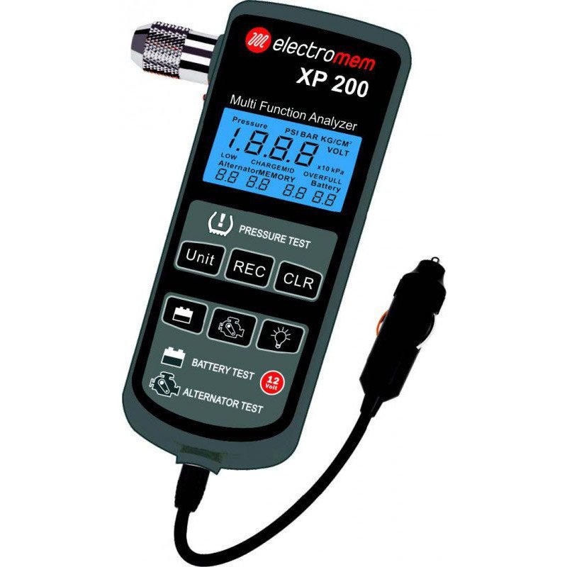 TESTEUR 3 en 1 BATTERIE & ALTERNATEUR + CONTROLEUR de PRESSION PNEU