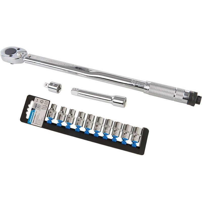 LOT OFFRE SPECIALE CLE DYNAMOMETRIQUE + DOUILLES 6 PANS 10 Ă 19