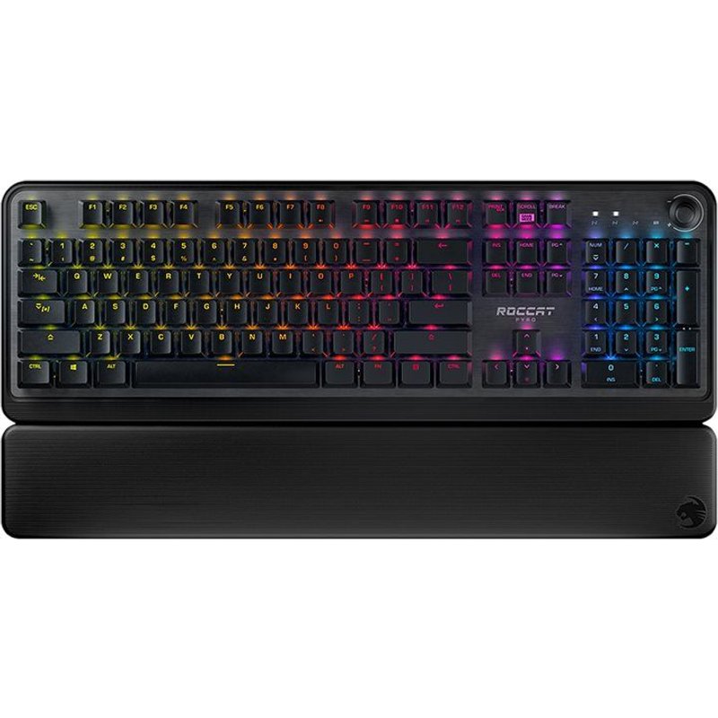 ROCCAT Pyro - Clavier - avec roulette de volume - rétroéclairé - USB - commutateur : TTC Red