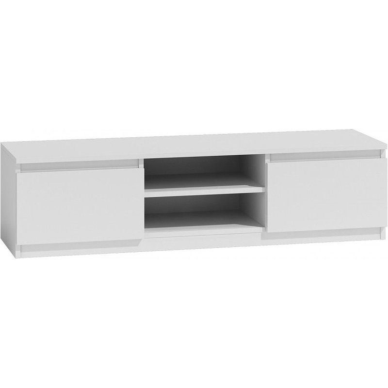 Meuble Tv Moderne Pour Salon 140 Cm - Blanc