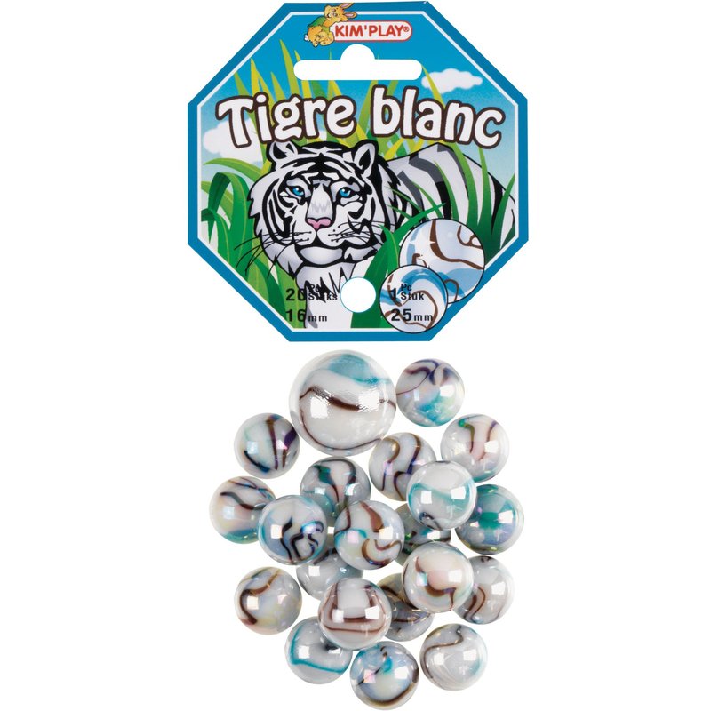 Cofalu Kimplay 20 + 1 Billes Tigre Blanc