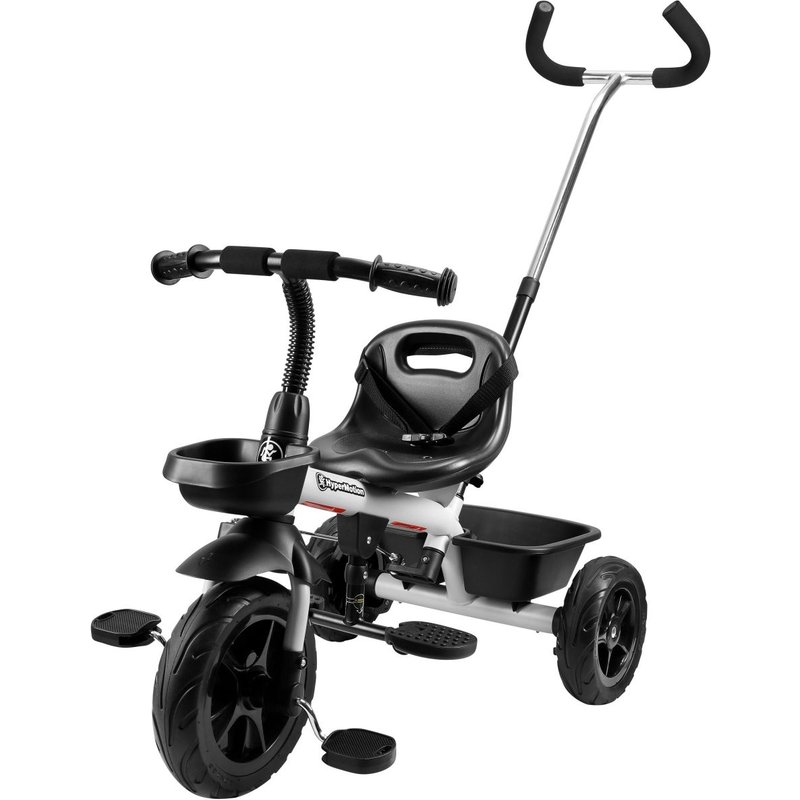 Hypermotion Tricycle Evolutif Enfant Jusqu'à 20 Kg Guidon Contrôle Parents Ceinture Sécurité Siège Confortable Roues Larges - Tobi Vector Gris
