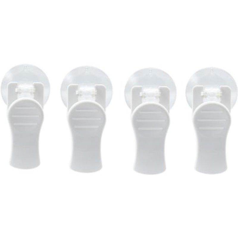 Lot De 4 Crochets À Ventouse Blanc