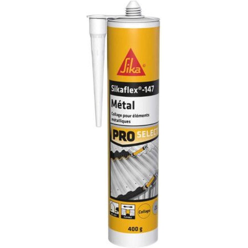 Mastic colle SIKA Sikaflex 147 Metal - Gris Clair - 290ml