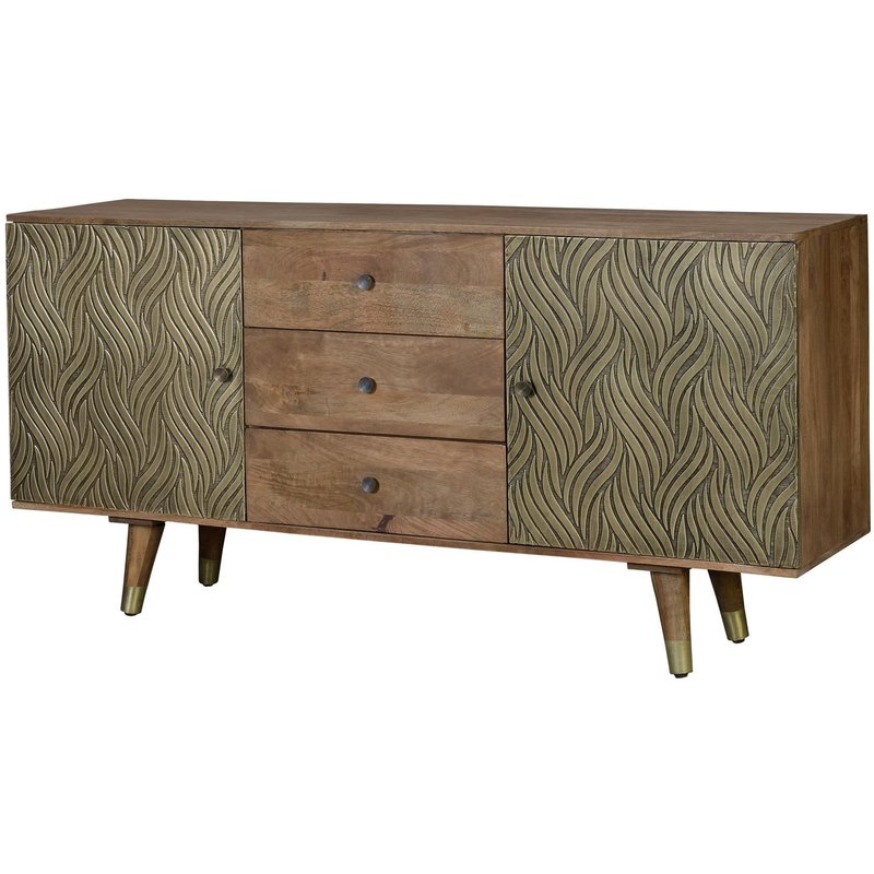 Buffet En Manguier Et Bronze