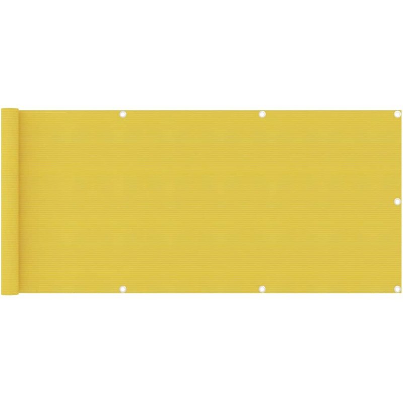 Vidaxl Écran De Balcon Jaune 75x500 Cm Pehd