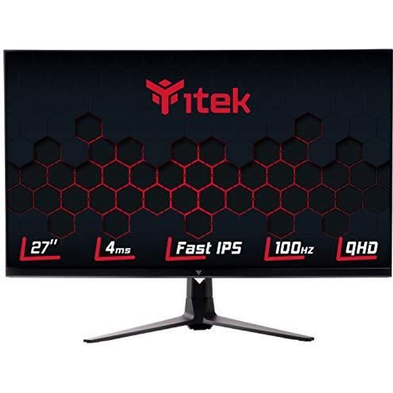 iTek Ecran GGF 27" Flat, 2560x1440, IPS, 100Hz, 16:9, 4ms OD, 2xHDMI, DP, Speaker, HDR, GSync, FreeSync