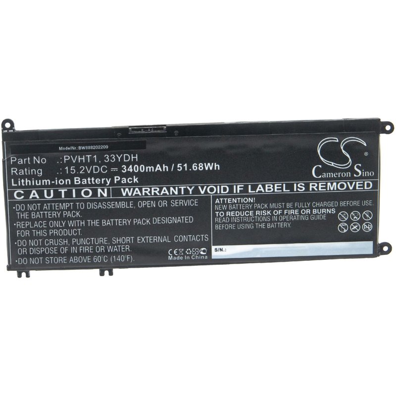 vhbw Batterie compatible avec Dell G7 7588-D2745W, G7 7588-D2765B, G7 7588-D2765W ordinateur portable Notebook (3400mAh, 15,2V, Li-ion)