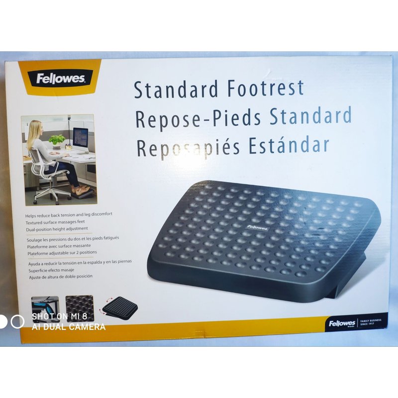 Fellowes Repose-Pieds Standard, 2 Inclinaisons Possibles, Surface Massante, Noir