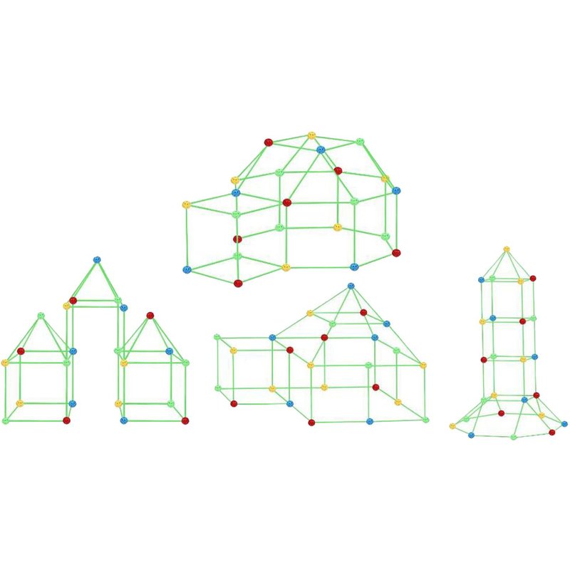 Baoblaze Diy Kids Construction Fort Building Kits Activité Ultime De Jouet Hideaway Sans Tente