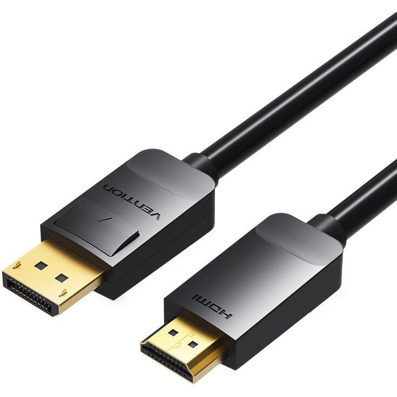 Displayport To Hdmi Cable 3m Vention Hadbi (black)