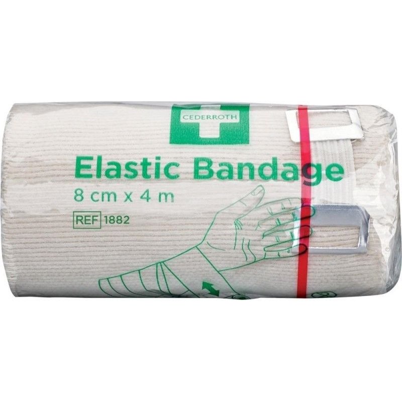 Bandage élastique 8cm x 4m avec Clip