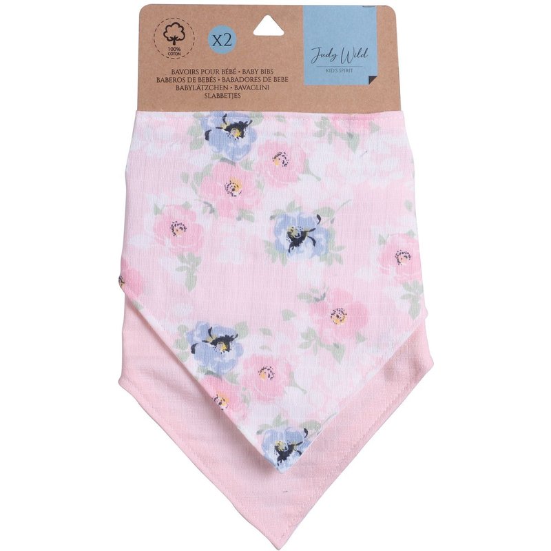 Lot De 2 Bavoirs Bandana Pour Enfant - Modèle Fleurs