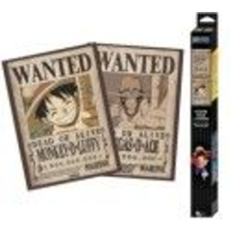 Gb Eye - One Piece Set 2 Chibi Posters Wanted Luffy & Ace