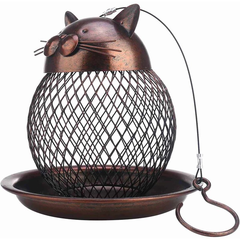 Chaton Chat En Forme De Mangeoire Pour Oiseaux En Forme De Chat Vintage Fait Main Décor Extérieur Villa Décoration De Jardin Suspendu Oiseau Extérieur Mangeoire
