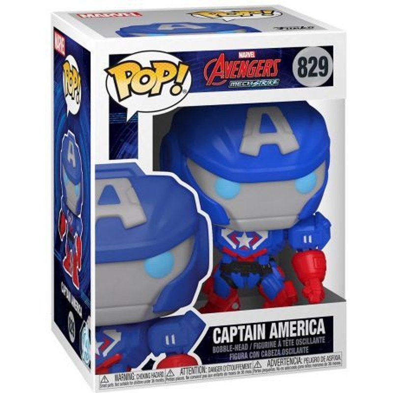 Figurine Funko Pop - Marvel : Avengers Mech Strike N°829 - Captain America (55233)