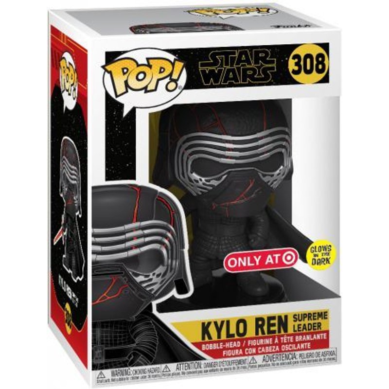Figurine Funko Pop - Star Wars 9 : L'ascension De Skywalker N°308 - Kylo Ren Supreme Leader - Brillant Dans Le Noir (42297)