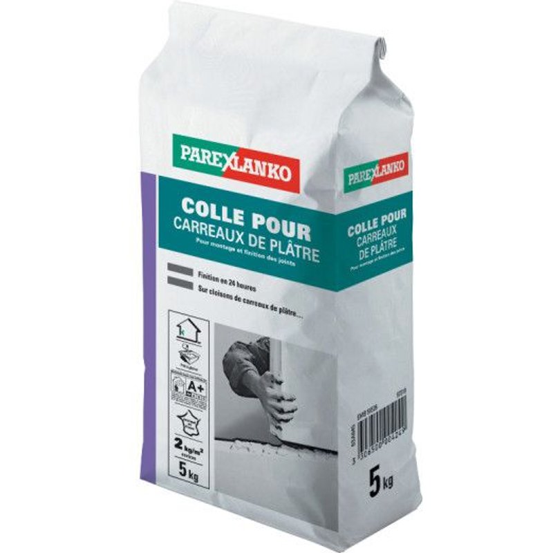 Colle pour carreaux de plâtre PAREXLANKO - 5kg - 02808