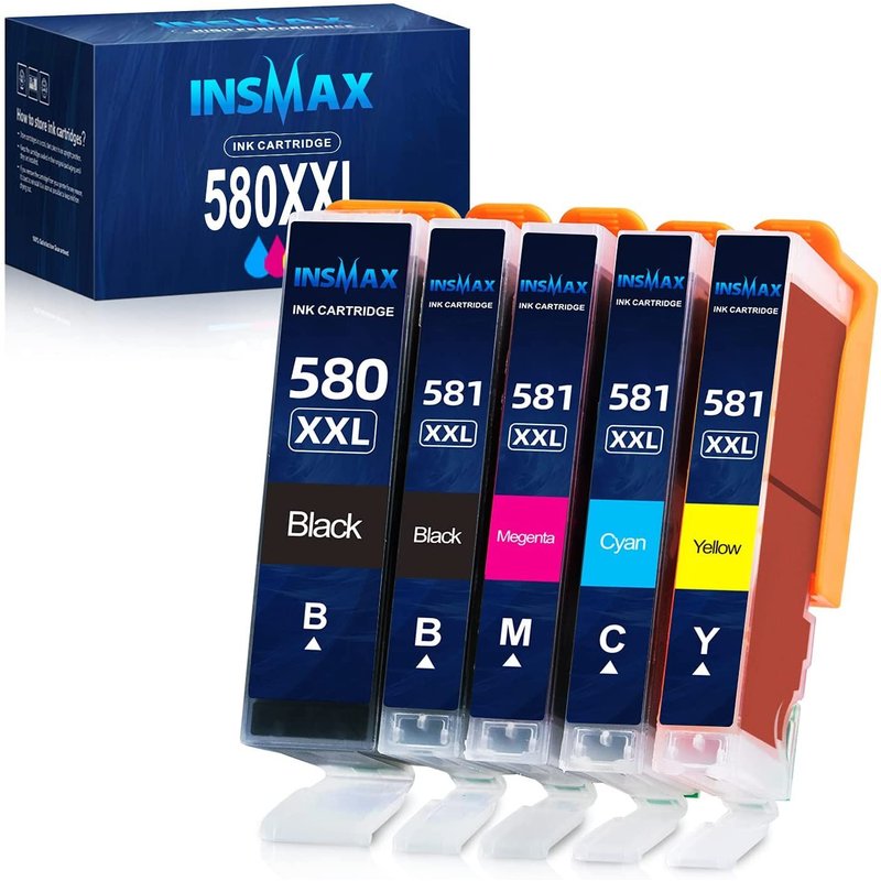 PGI-580XXL CLI-581XXL Compatible pour Canon 580 581 Cartouches d'encre pour Canon Pixma TS6150 TS6151 TS8150 TR8550 TS8250 TS6250 TS9150 TR7550 TS8151 TS8251 TS8252 TS9155 TS9550