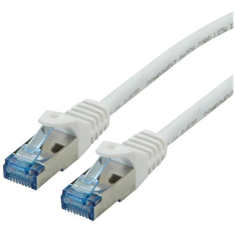 Roline - Cordon de raccordement - RJ-45 (M) pour RJ-45 (M) - 15 m - SFTP, PiMF - CAT 6a - blanc