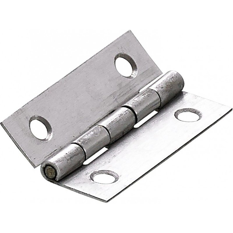 Charnière universelle inox pour meuble, L.50 x l.30 mm